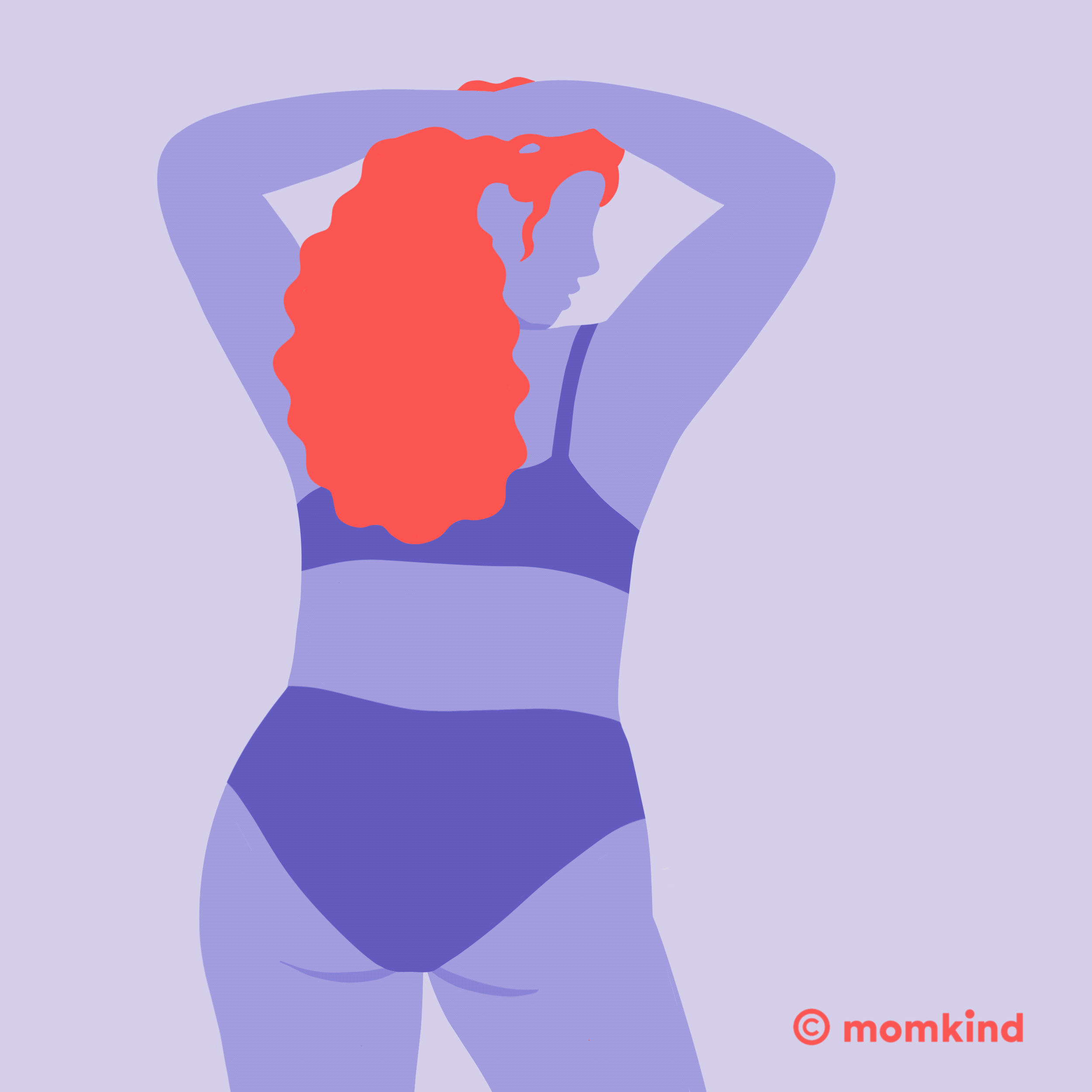 hvornår får jeg menstruation efter fødsen illustreret gif der viser kvinde bløde igennem