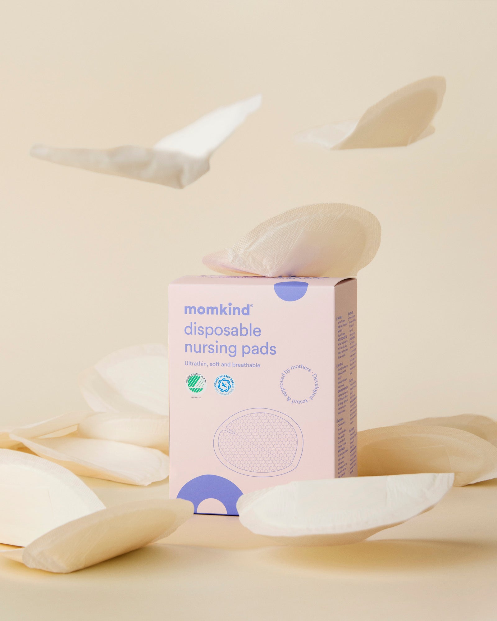 momkind engangs ammeindlæg pakke med produkter