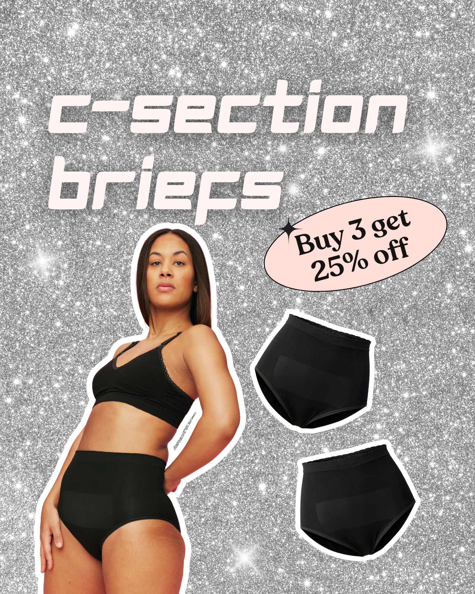 C-section briefs bundle, 3-pak