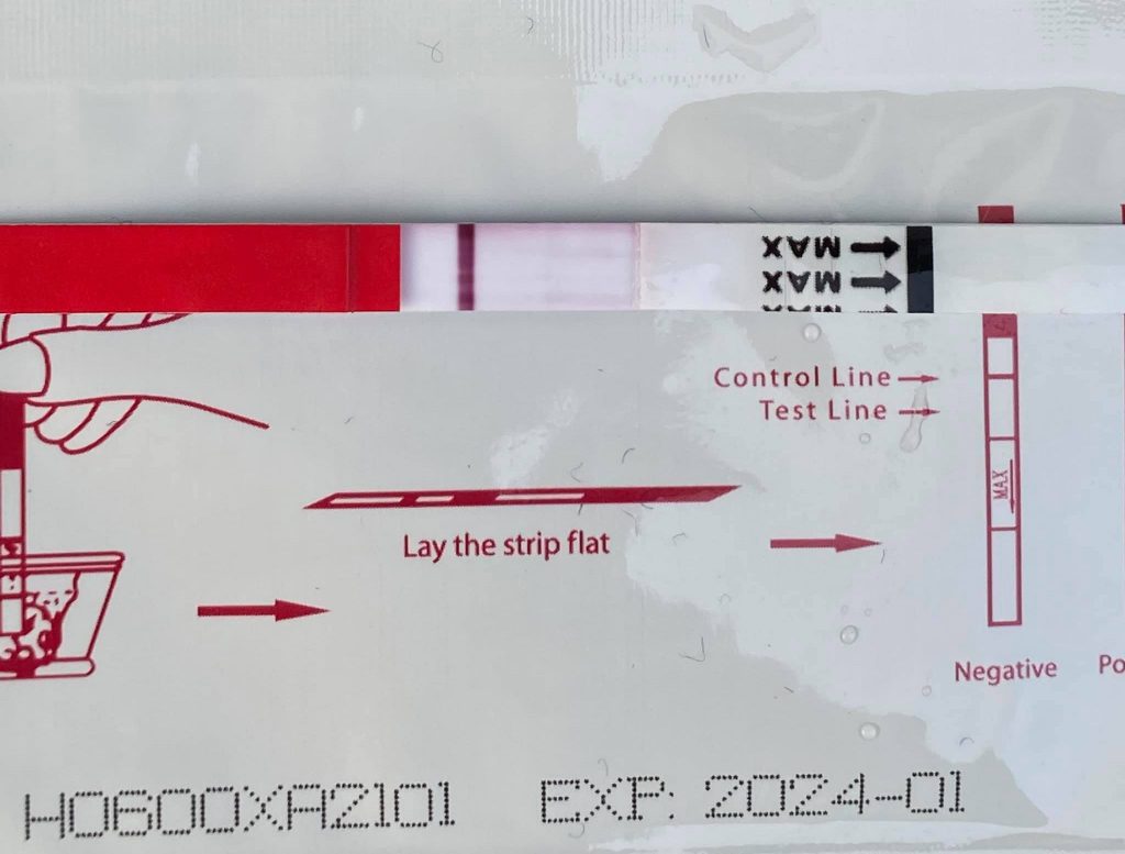 utydelig streg på test gravid